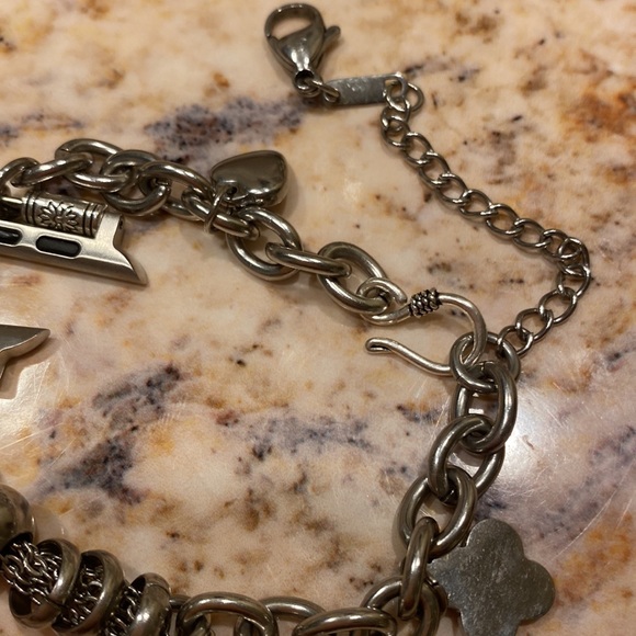APPLE WATCH Band & Bracelet Stainless Steel w Charms 2pc - Picture 10 of 11